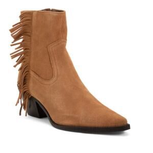 NEW Coconuts by Matisse Jane Fringe Western Boot Bootie Tan Suede Size 7.5 $135